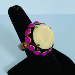 Size 7 Sea Green & Purple Boho Ring